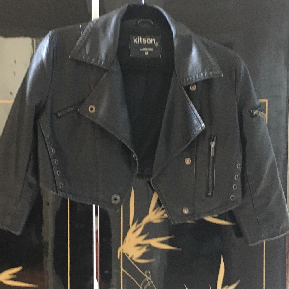 ❌SOLD❌ Black vegan jacket by Kitson LA